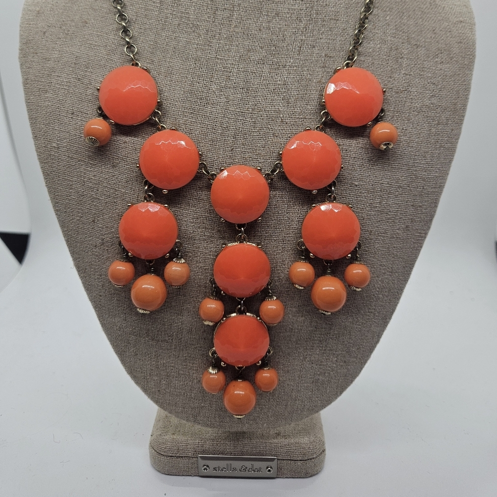 J. Crew Orange Statement Bib Necklace